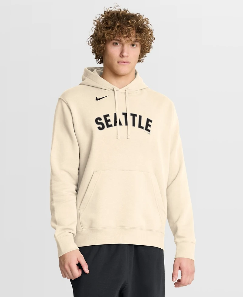 Nike Men's Cream Seattle Mariners Alternate Club Fleece Hoodie