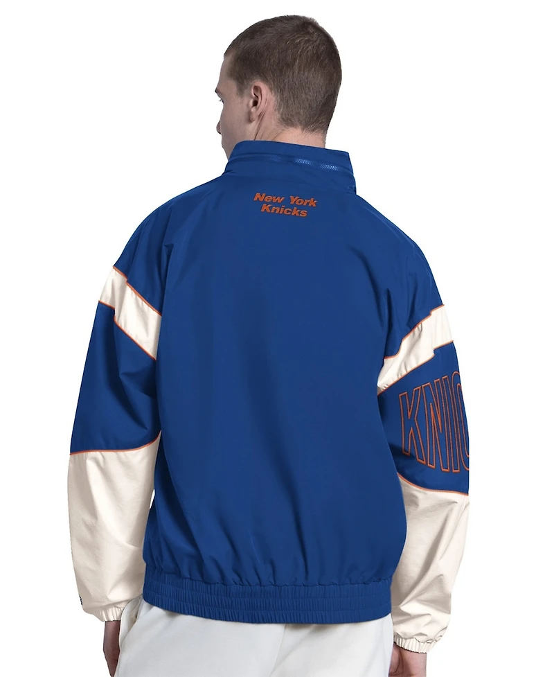 Starter Men's Royal New York Knicks The Gust Full-Zip Hooded Jacket