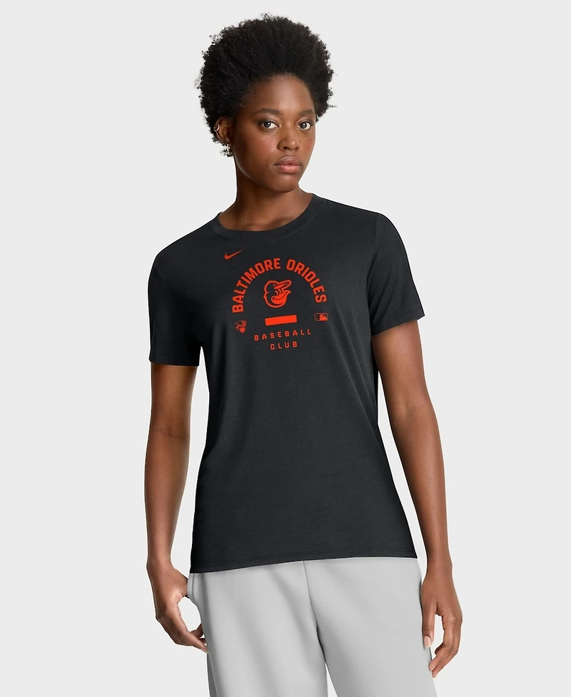 Nike Women's Black Baltimore Orioles Authentic Collection Early Work Tri-Blend Dri-fit T-Shirt