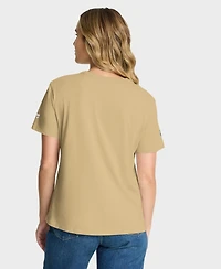 Fanatics Women's Gold Vegas Golden Knights Authentic Pro Primary T-Shirt
