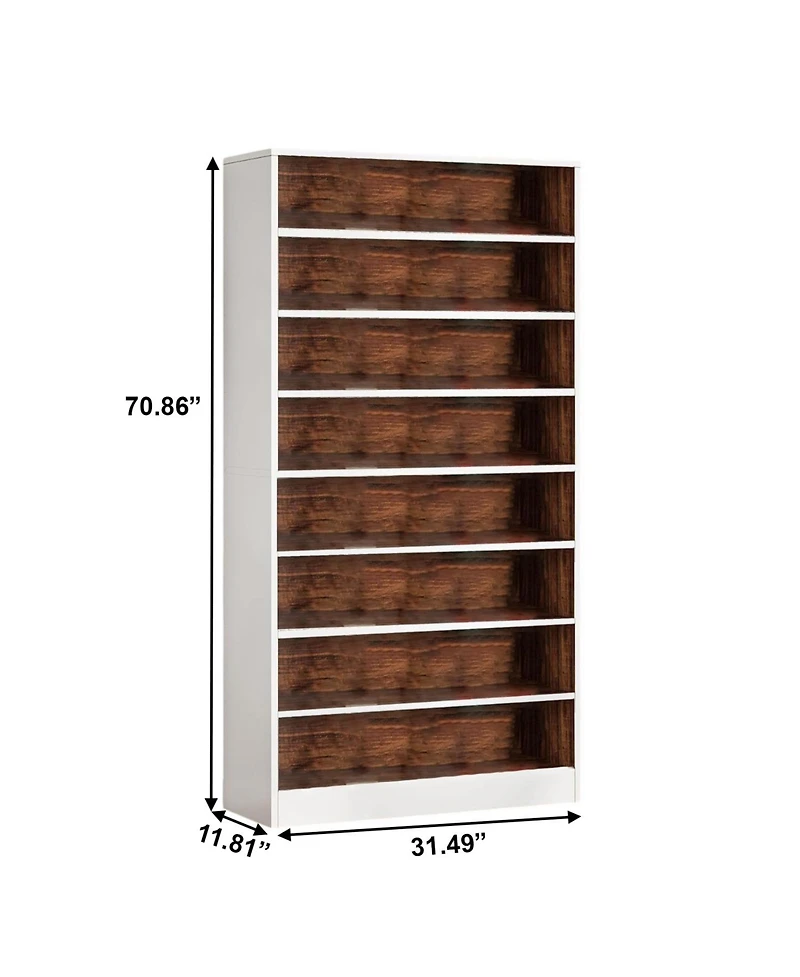 Slickblue Freestanding 9-Tier Bookshelf Organizer for Home or Office Display