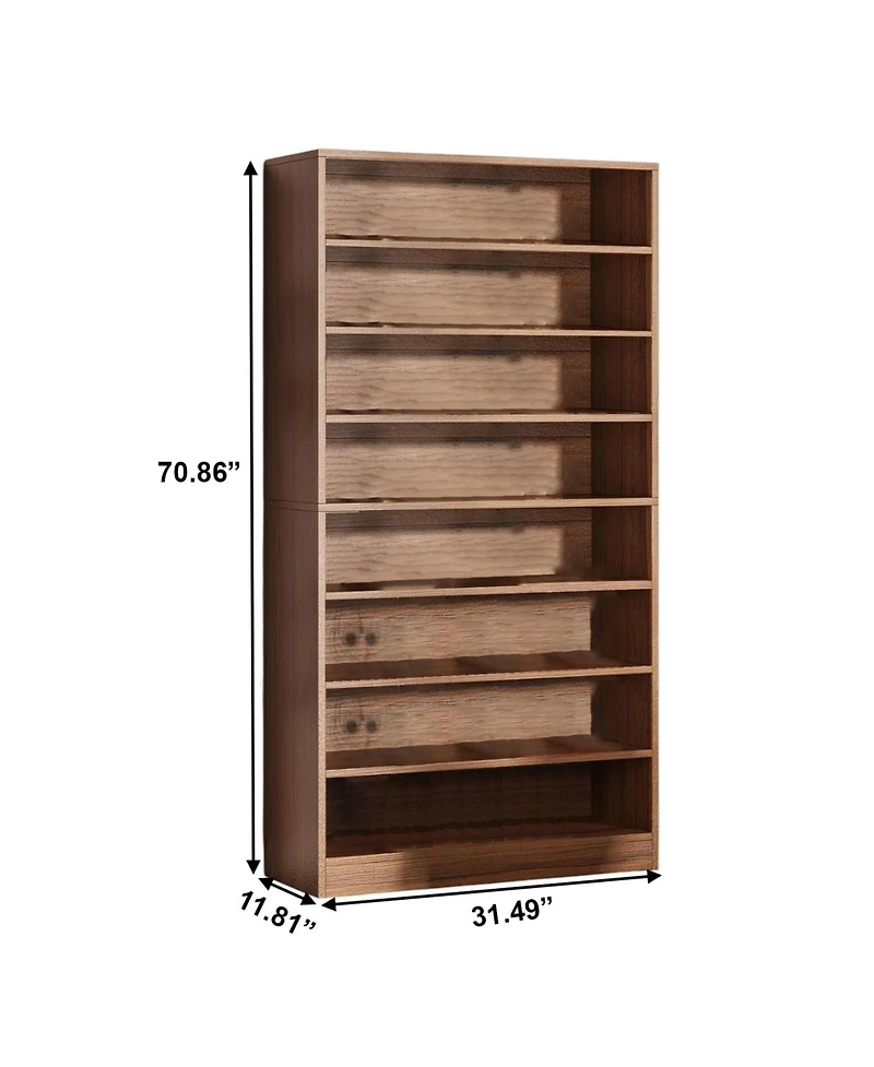 Slickblue Freestanding 9-Tier Bookshelf Organizer for Home or Office Display