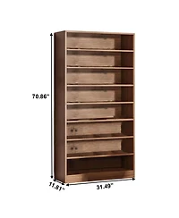 Slickblue Freestanding 9-Tier Bookshelf Organizer for Home or Office Display