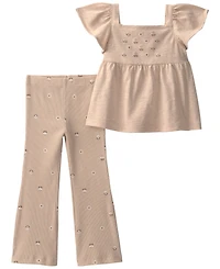 Carter's Toddler Girls' 2T-5T Floral Top and Pant, 2-Piece Set