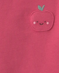 Carter's Toddler Girls' 2T-5T Apple French Terry Sweatshirt and Skort, 2-Piece Set