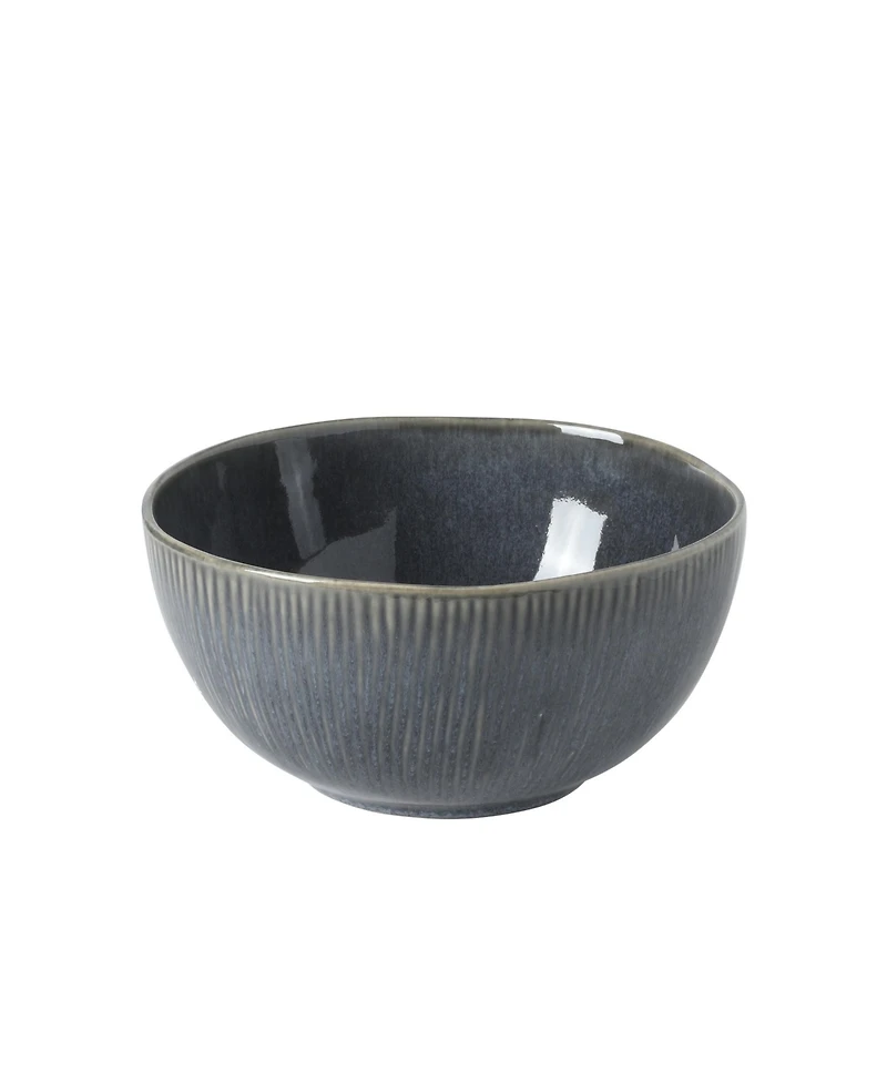 Gibson Home Sandy Pines 4 Piece Nesting Bowl Set, 4", 5.5", 7" and 9" Round Reactive Stoneware Bowls, Mixing, Prep Serving Bowls