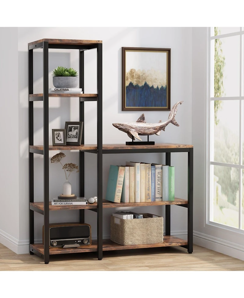 Slickblue Ladder Style 5 Shelf Bookshelf for Storage and Display Use