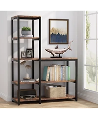 Slickblue Ladder Style 5 Shelf Bookshelf for Storage and Display Use