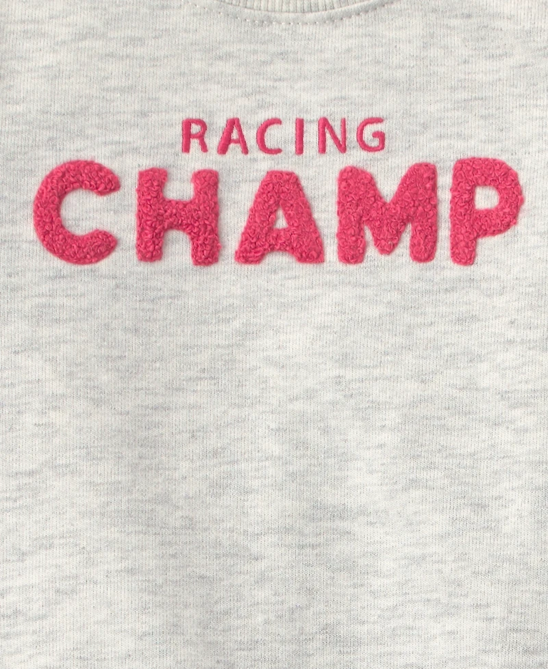 Carter's Baby Boys' Race Car French Terry Layering Long-Sleeve Sweatshirt, Bodysuit and Pant, 3-Piece Set