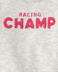 Carter's Baby Boys' Race Car French Terry Layering Long-Sleeve Sweatshirt, Bodysuit and Pant, 3-Piece Set