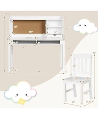 Costway Kids Desk & Chair Set Study Writing Desk