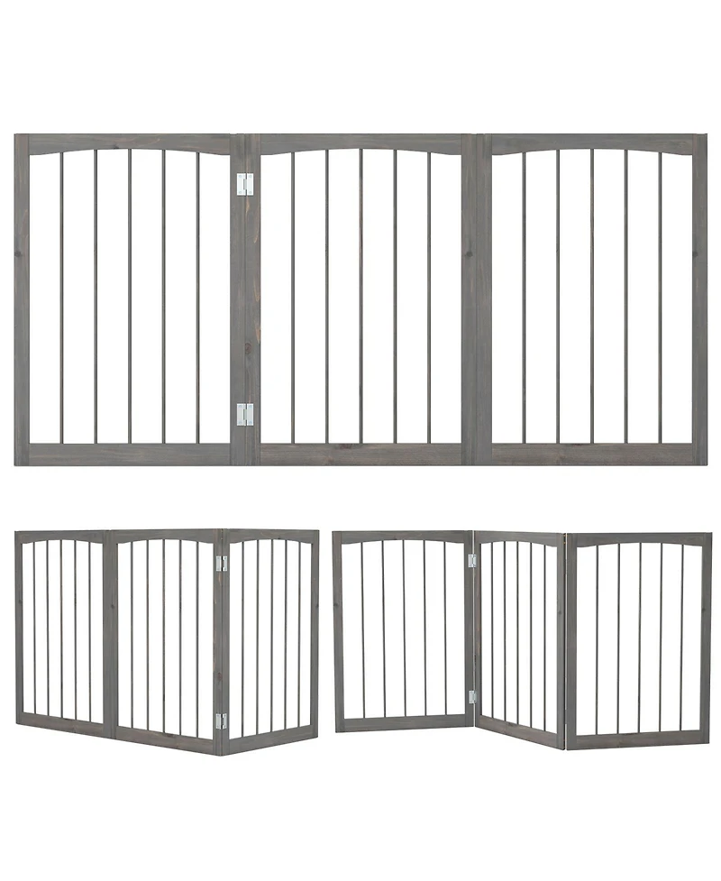 Cozito 30 in Tall Wooden Pet Fence for Cats, Small and Medium Dogs