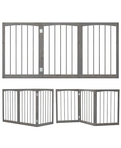 Cozito 30 in Tall Wooden Pet Fence for Cats, Small and Medium Dogs