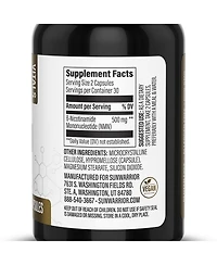 Sunwarrior Nmn Capsules 500 Milligram for Cellular Energy and Healthy Aging Support, Formula, 60 Capsules