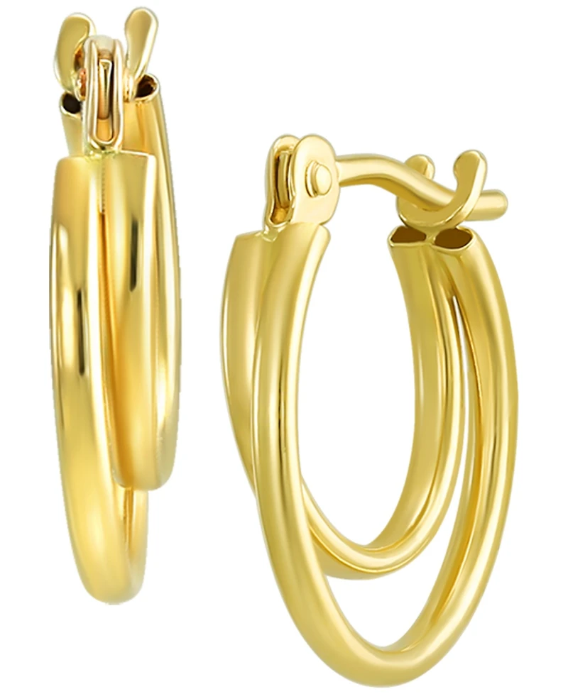 Macy's Double Hoop Earrings in 10k Yellow Gold
