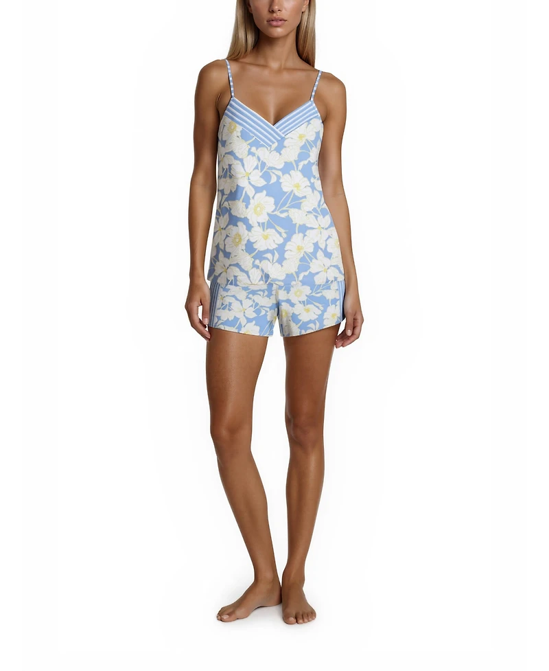Vera Bradley Women's Mix Match V-Neck Top and Pull-On Shorts, 4-Piece set