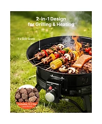 Cozito Propane Fire Pit, 24 inches 53000 Btu Portable Gas Fire Pit with Grill Grate