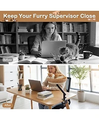Cozito Cat Desk Bed with Removable Padded Cushion for Indoor Cats