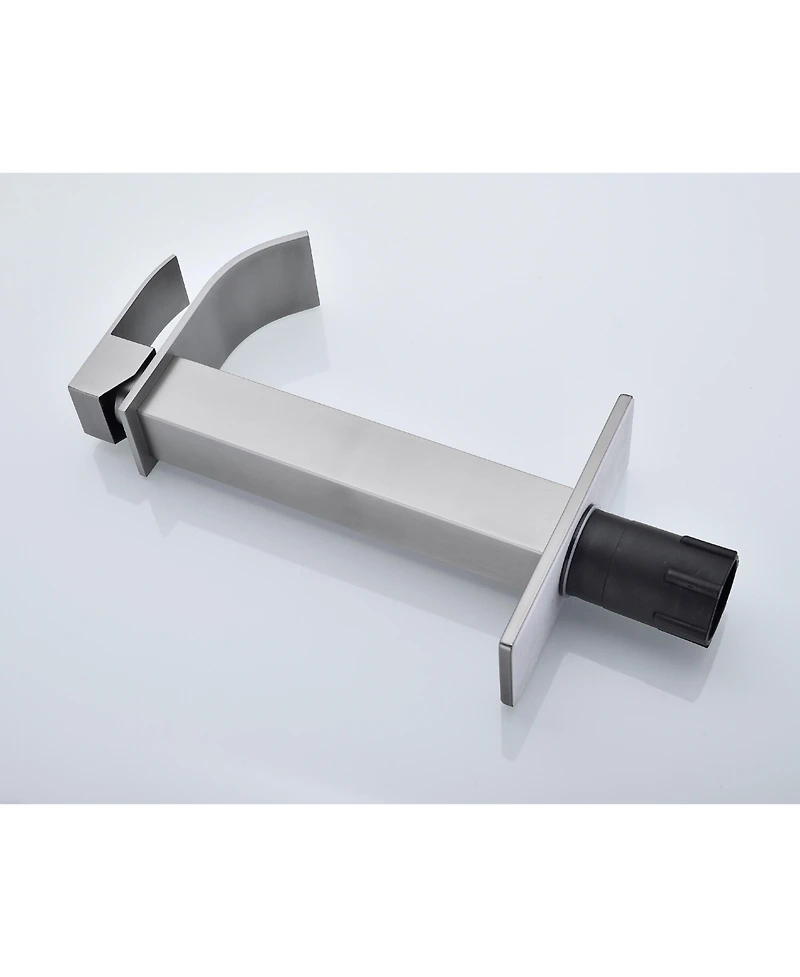 Phying Waterfall Spout Bathroom Sink Single Handle Faucet with Pop-Up Drain