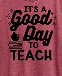 Hybrid Apparel Plus Instant Message Its Good Day to Teach Graphic T-Shirt