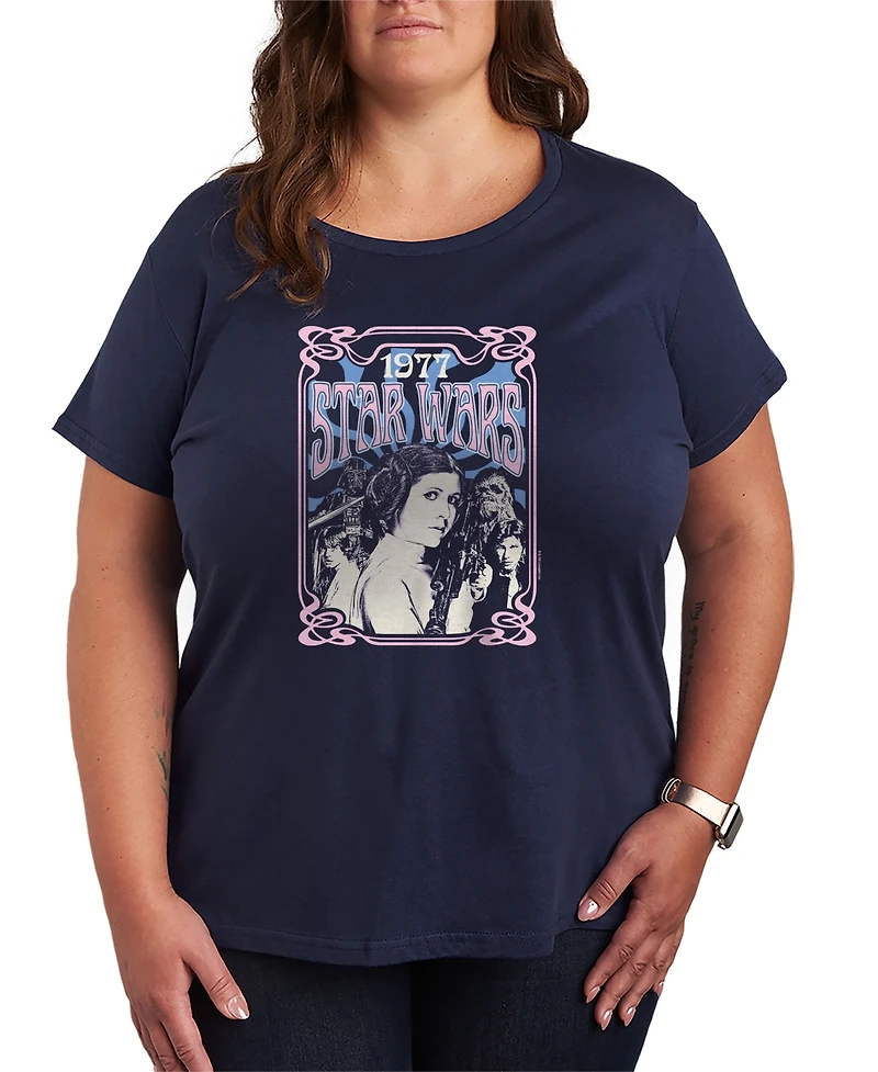 Hybrid Apparel Plus Star Wars 70s Princess Leia Graphic T-Shirt
