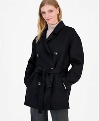 Tahari Women's Double-Faced Belted Coat