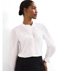 Phase Eight Women's Laurie Pleated Embroidered Cotton Blouse
