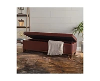 Flynama 51 Inch Large Storage Ottoman Bench Tufted with Hinged Lid for Living Room Bedroom Modern Footrest