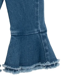 Rare Editions Baby Girls' Short-Sleeve Sweater and Denim Pant, 2-Piece Set