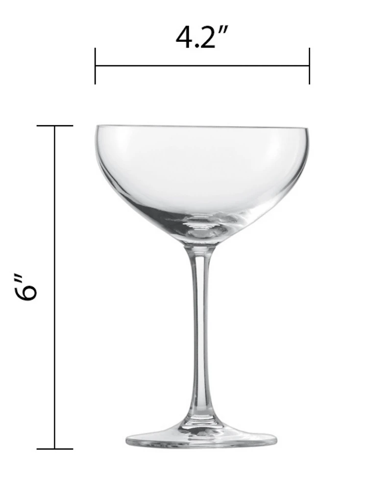 Zwiesel Glas Bar Special Coupe Champagne Glasses, Set of 4