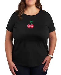 Hybrid Apparel Plus Cherry Coke Bottle Cap Cherries Graphic T-Shirt