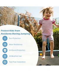 Gymax Trampoline Replacement Safety Enclosure Net Weather-Resistant