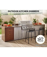 gaomon Outdoor Stainless Steel Kitchen Drawers for Kitchen Island, Patio Grill Station