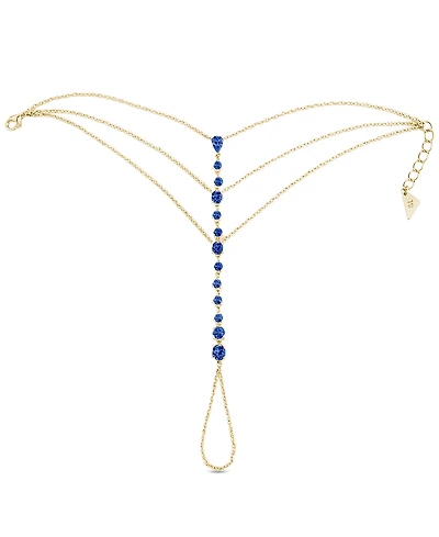 Sterling Forever Rhodium-Plated Brass Malys Cubic Zirconia Hand Chain