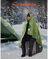 Cozito Camping Blanket, 82 x 55 inches 330 Gsm Polyester Fleece Stadium Blanket