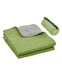 Cozito Camping Blanket, 82 x 55 inches 330 Gsm Polyester Fleece Stadium Blanket