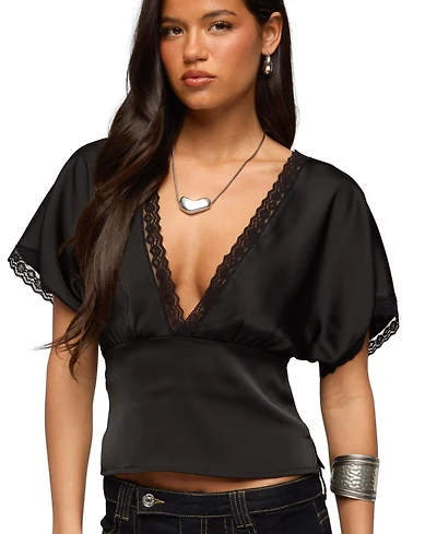 Edikted Women's Ihara Lacey Cinched Waist Top