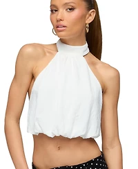 Edikted Women's Senya High Neck Bubble Halter Top
