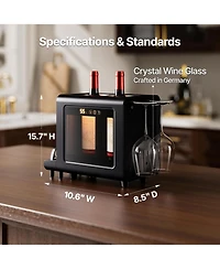 Ca'Lefort Electric Wine Chiller ,46-64degree(s)F Wine Cooler, All-in-1 Set Electric Opener and 2 Glasses, for Home/Office, Gift