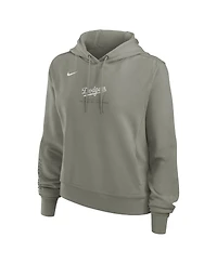 Nike Women's Olive Los Angeles Dodgers One Tri-Blend Dri-fit Hoodie