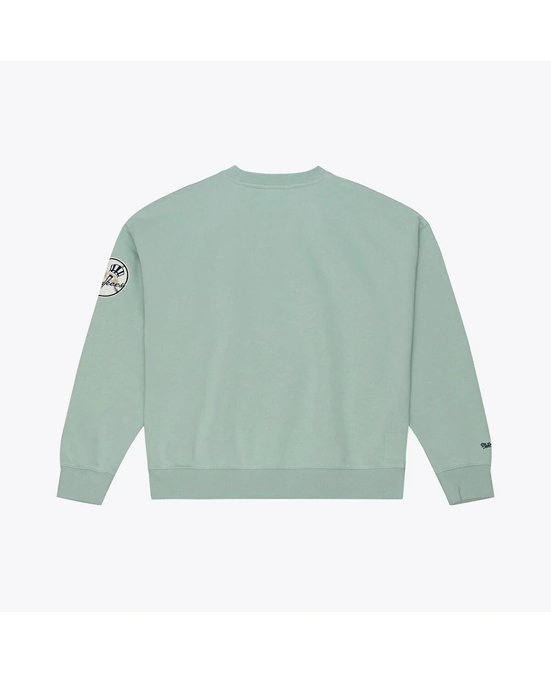 Mitchell Ness Women's Green New York Yankees Yacht Rock Sweatshirt