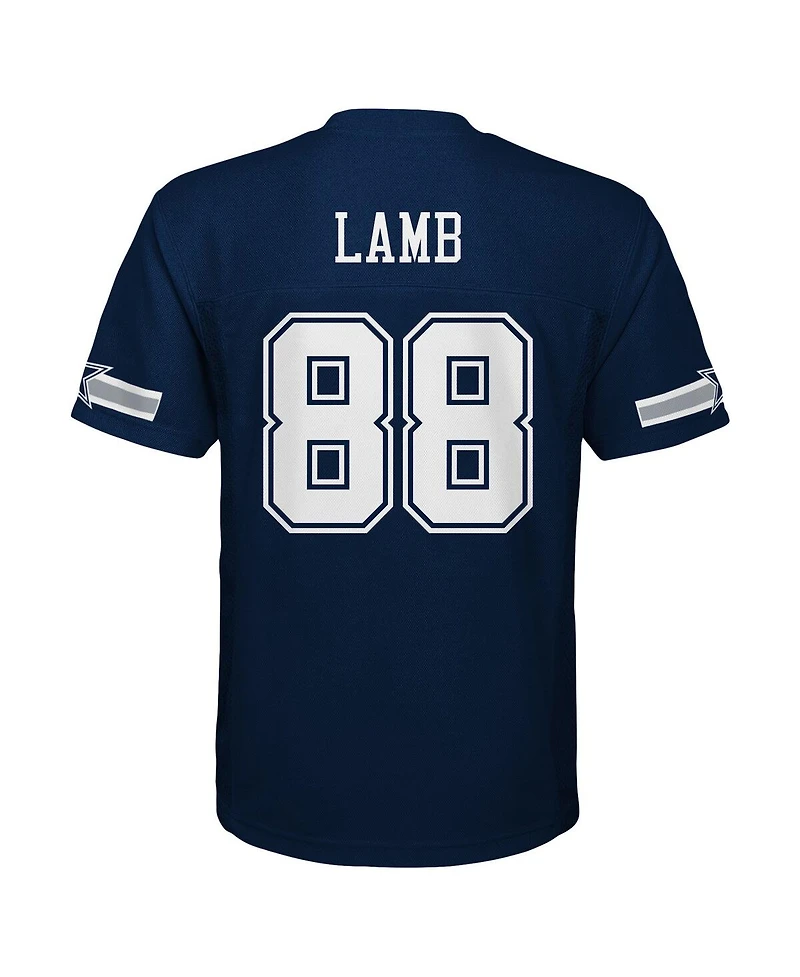 Outerstuff Big Boys and Girls CeeDee Lamb Navy Dallas Cowboys Replica Player Jersey