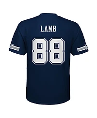 Outerstuff Big Boys and Girls CeeDee Lamb Navy Dallas Cowboys Replica Player Jersey