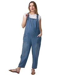 Ingrid + Isabel Maternity Soft Denim Overall Jumpsuits