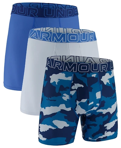 Under Armour Men's Performance Tech Mesh Novelty 6" Boxer Briefs, 3-Pack