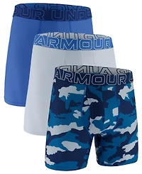 Under Armour Men's Performance Tech Mesh Novelty 6" Boxer Briefs, 3-Pack