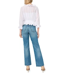 Sam & Jess Women's Tie-Neck Ruffle-Sleeve Top