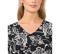 Sam & Jess Women's V-Neck Flutter-Sleeve Tunic Top