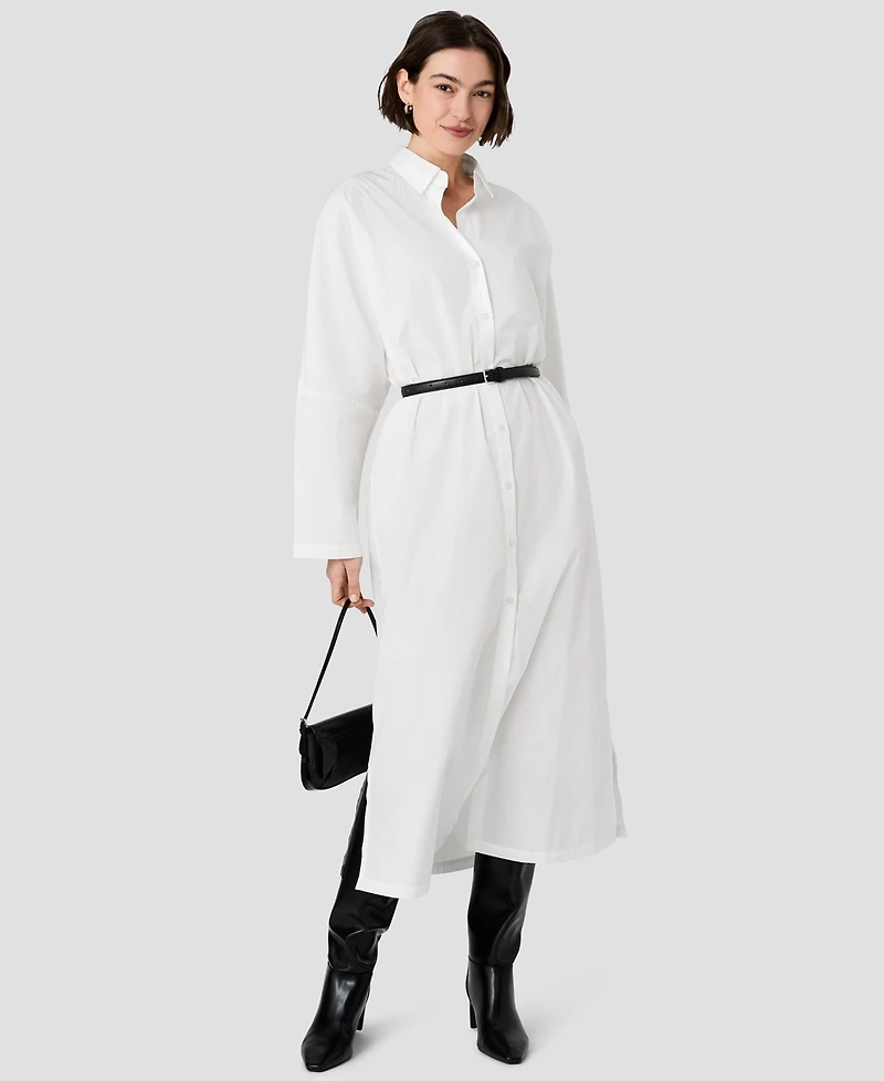 French Connection Women's Cambria Cotton Collared Long-Sleeve Dress