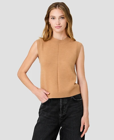 French Connection Women's Babysoft Vertical Tick Sleeveless Knit Top